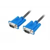 Kabel VGA (D-Sub) LANBERG CA-VGAC-10CU-0050-BK — 5 m, męsko-męski, ferryt, płaszcz PVC