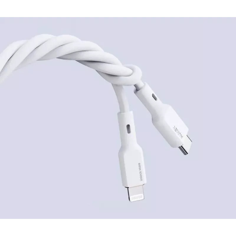 Przewód silikonowy CB-SCL2 biały Lightning-USB C USB Power Delivery USB-PD