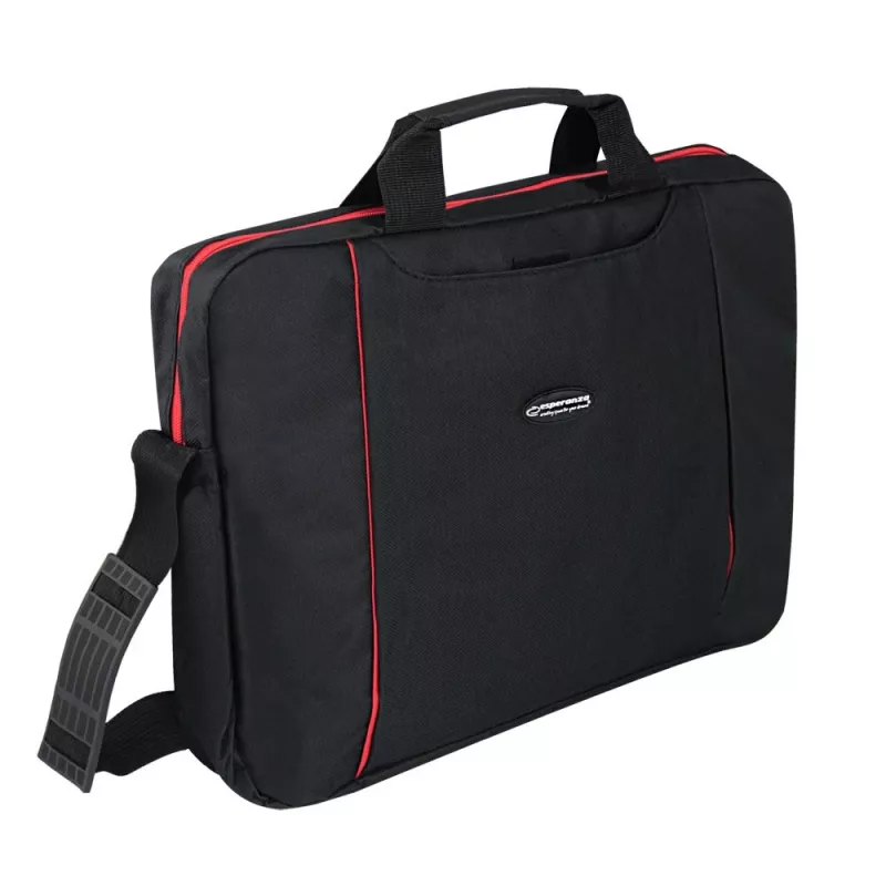 Torba Esperanza SALERNO 39.6 cm (15.6 inch) Toploader Czarny, Czerwony