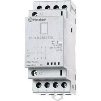Finder 22.34.0.230.4620 Stycznik 1 szt. 2 styki normalnie otwarte, 2 styki normalnie zamknięte 230 V/DC, 230 V/AC 25 A (223402304620)