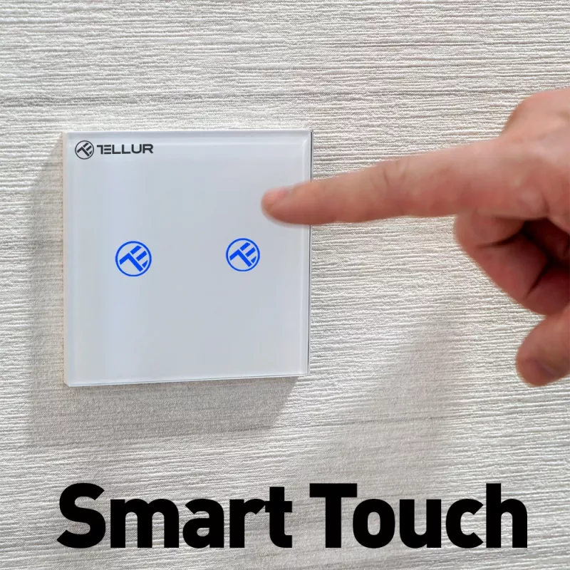 Inteligentny przełącznik WiFi Tellur SS2N — 2-portowy, łączna moc 1800 W, 10 A na kanał