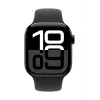Zegarek Series 10 GPS + Cellular 42 mm Jet Black Aluminium Case z czarnym paskiem Sport Band - M/L