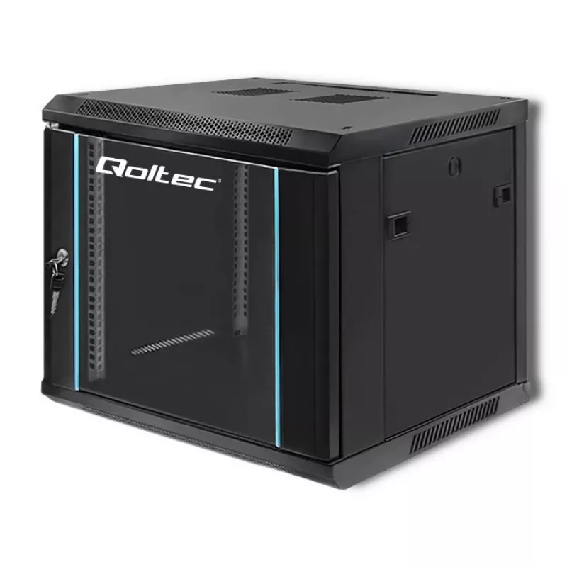 Szafa rack sieciowa QOLTEC 9U model 54466 — otwarta rama 9U do montażu serwerów/szaf rack