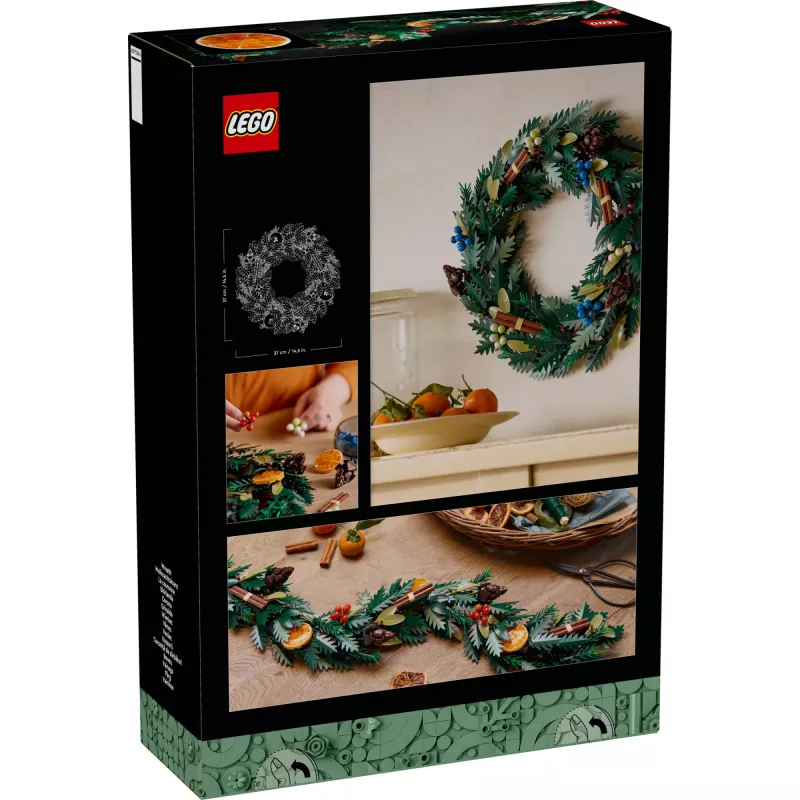 klocek konstrukcyjny LEGO 10340 Icons Świąteczny wieniec