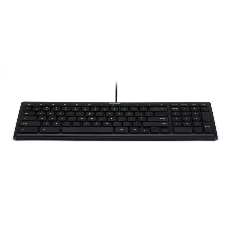 Przewodowa klawiatura USB Acer GP.KBD11.04F — Pełnowymiarowa QWERTY US International, czarna, kabel 1,45 m