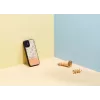 Etui ochronne Man and Wood na iPhone 12 mini — różowy kwiat na czarnym