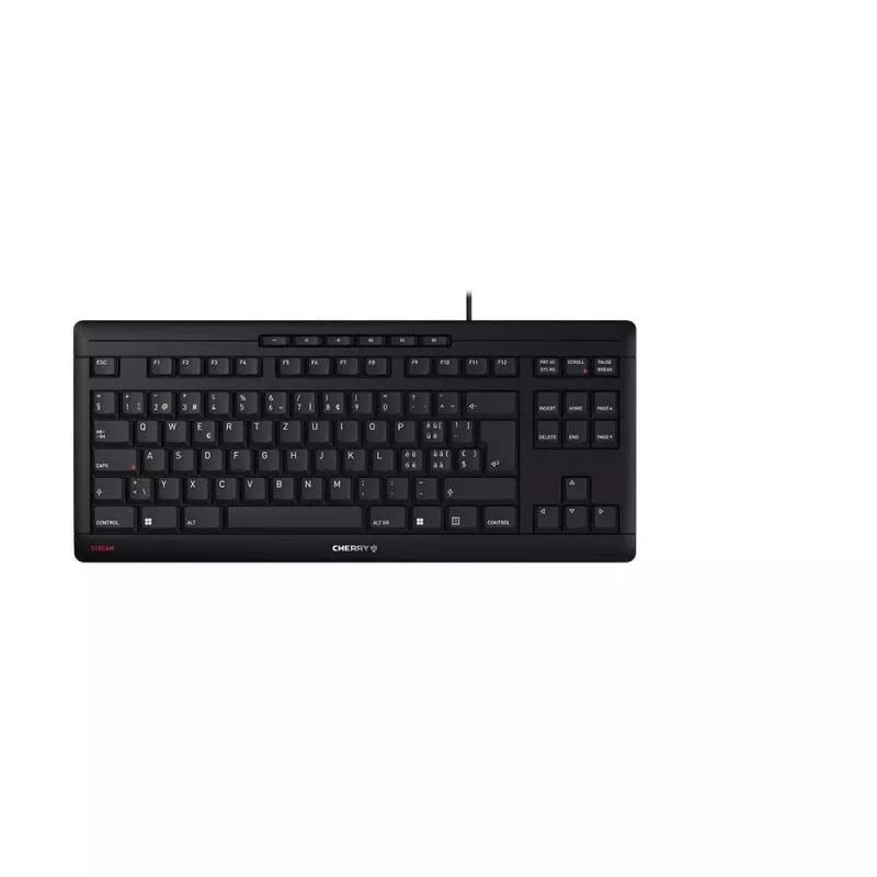 CHERRY STREAM TKL klawiatura uniwersalna USB QWERTZ szwajcarski czarny