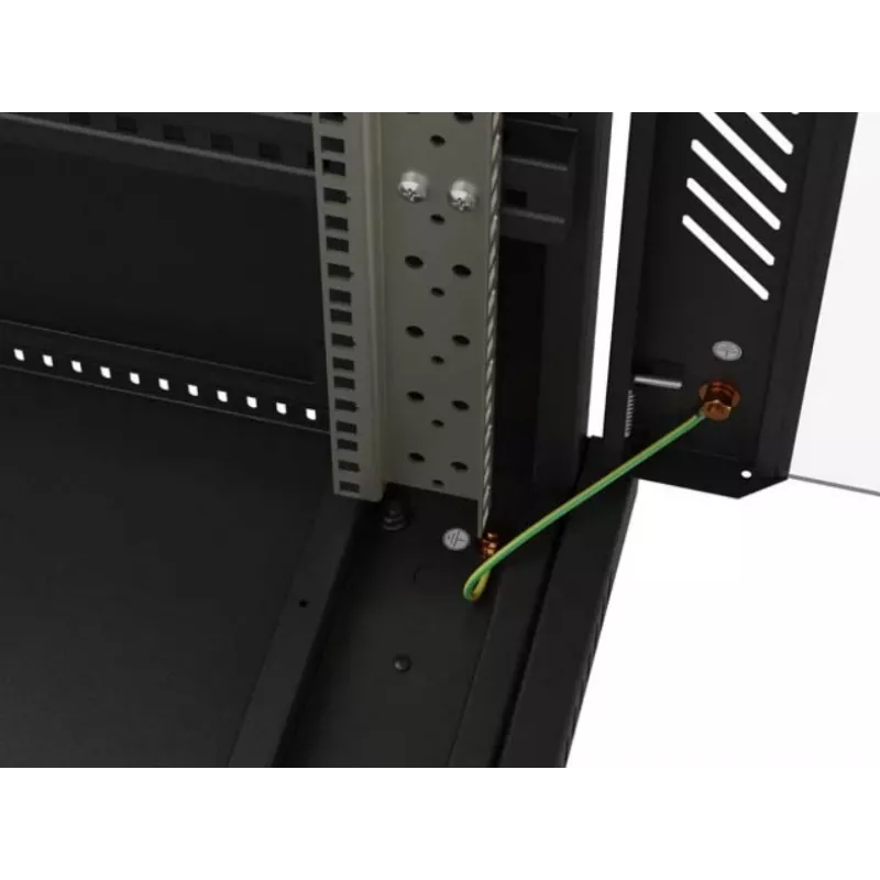 Szafa rack 19 cali LANBERG FF01-6222-23B 22U 600x1200 mm czarna z perforowanymi drzwiami