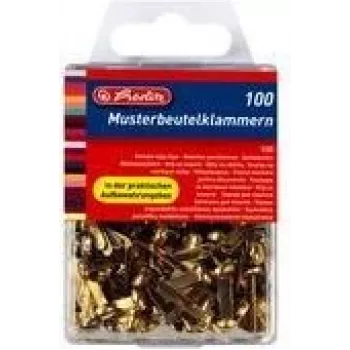 Klips do dokumentów Herlitz 8770307 Metalowy Mosiężny 100 szt.