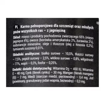 Dolina Noteci Rafi Junior z jagnięciną, żurawiną i borówką - Mokra karma dla psów 400 g