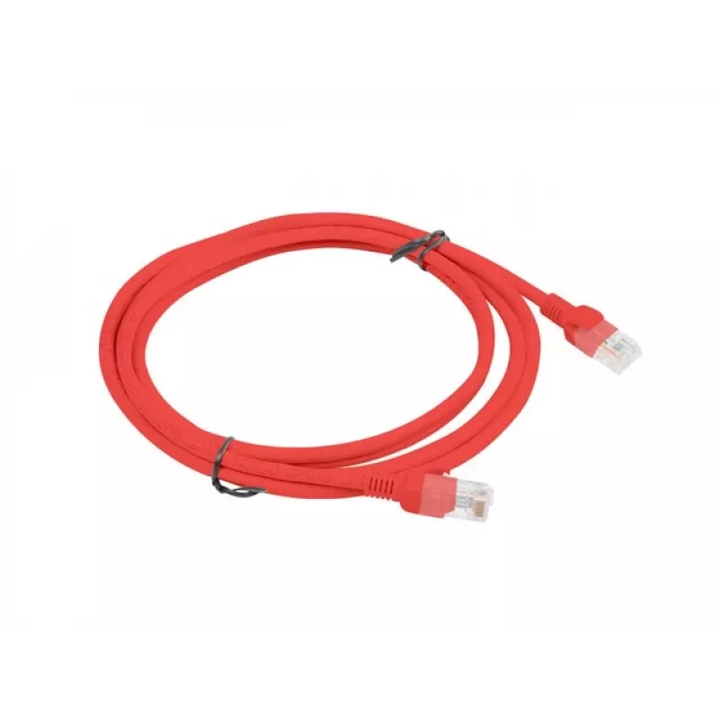PATCHCORD Kat.6 UTP 2m Czerwony ZDAŁ TEST FLUKE LANBERG PAKIET 10 SZTUK