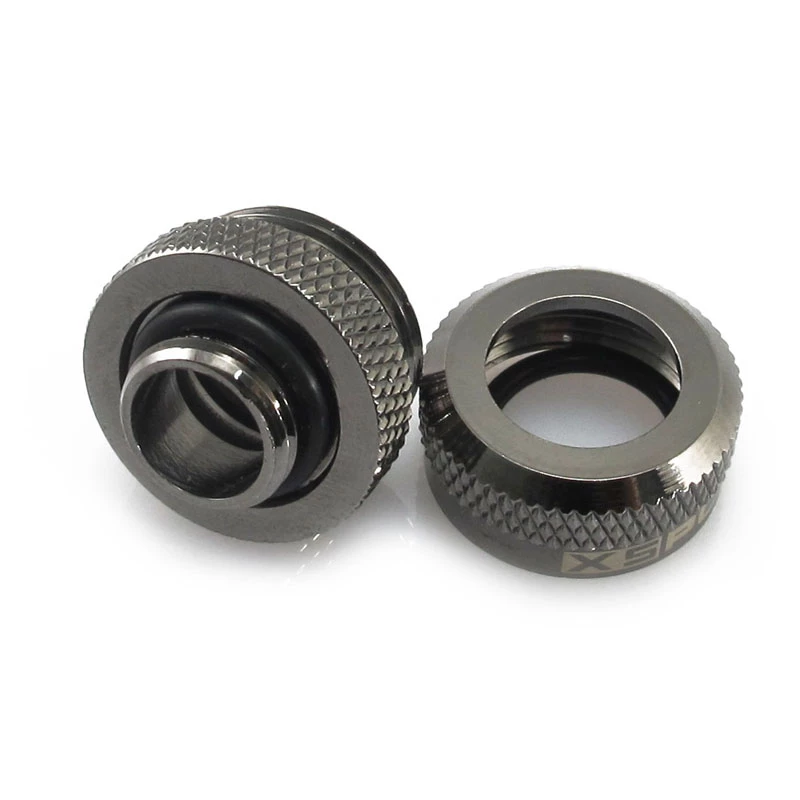 XSPC Connector G1/4 do 14mm Hardtube, czarny chrom - 8 sztuk