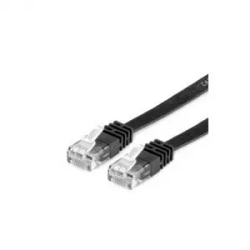 VALUE UTP-kabel krosowy Cat.6, płaski, czarny 2m (21.99.0962)