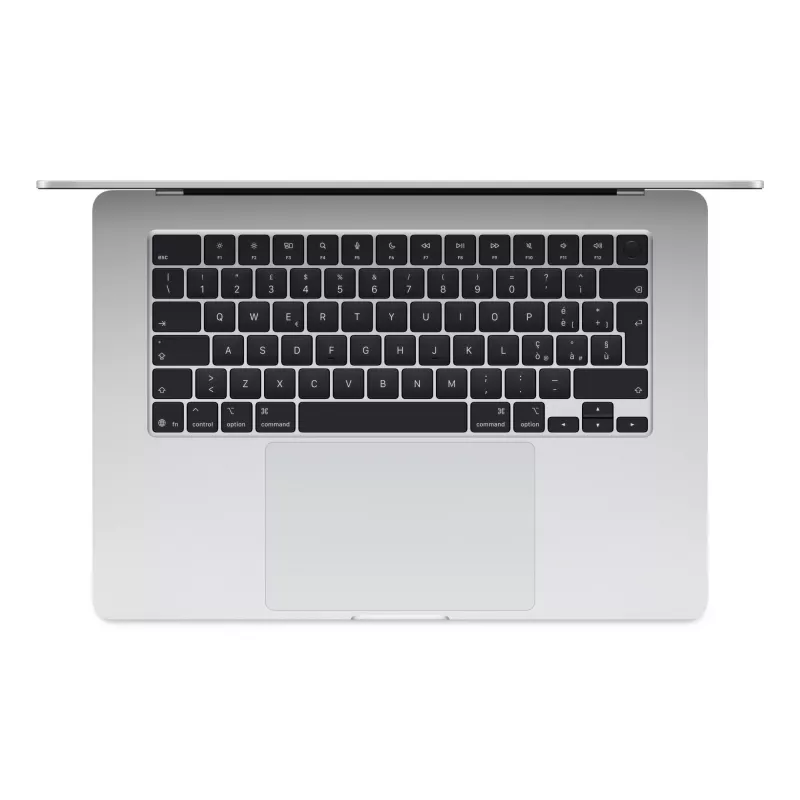 MacBook Air 15, Srebrny, M4 (10-rdzeniowy CPU/10-rdzeniowy GPU), 16 GB, 512 GB, Niemiecki, Zasilacz 35 W z dwoma portami USB-C, MW1H3D/A