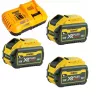 Zestaw baterii i ładowarki DeWalt DCB118X3 — akumulator Li‑Ion 9 Ah z ładowarką