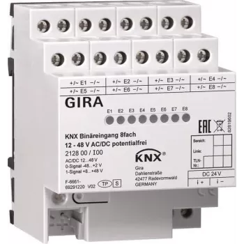 Wejście binarne 8-kanałowe KNX 12-8V AC/DC 212800 (212800)
