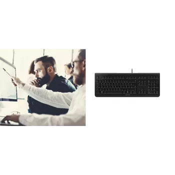 CHERRY KC 1000 klawiatura Home USB szwajcarska czarna