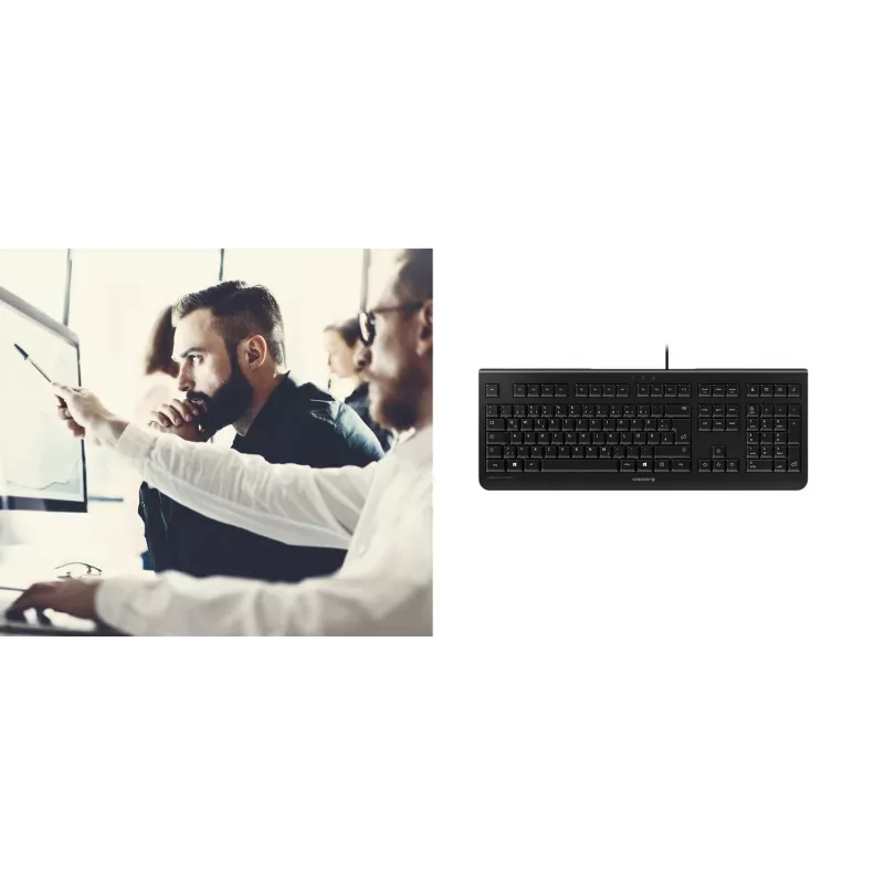 CHERRY KC 1000 klawiatura Home USB szwajcarska czarna