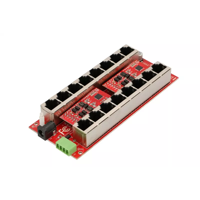 Extralink Gigabit PoE Injector 8 Port Active, 8 portów Gigabit 802.3at/af, tryb A