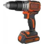 Wiertarka pistoletowa Czarny & Decker BCD383D2XK-QW 18 V, 2 Ah x2, uchwyt 13 mm, pomarańczowa