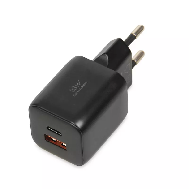 Zewnętrzny zasilacz sieciowy IBOX ILUC42B 12V 2A, 33W, USB-A + USB-C PD3.0, QuickCharge 3.0, uniwersalny