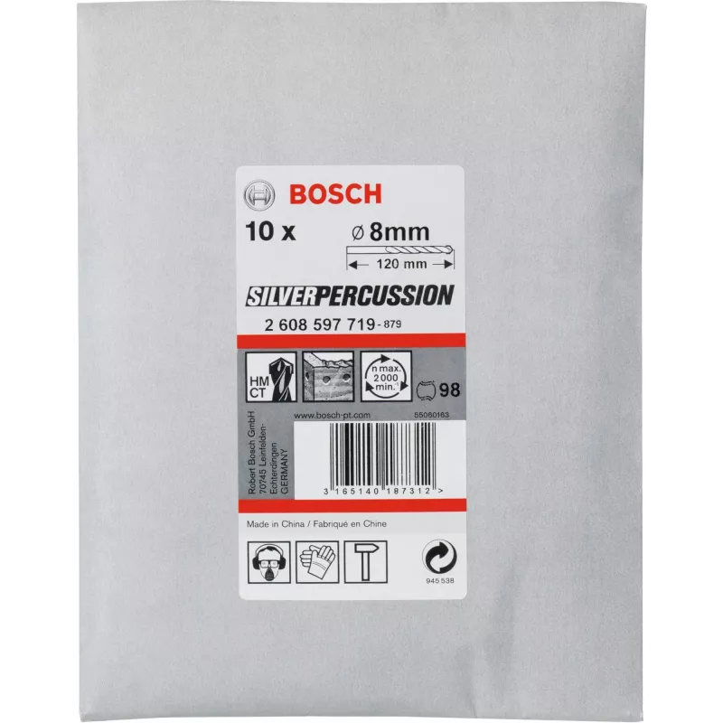 Bosch Zestaw wierteł do betonu CYL-3 8 mm 10-częściowy - Inne akcesoria do narzędzi (2608597719)