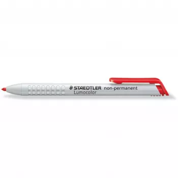 Marker permanentny z końcówką pędzelkową Staedtler Lumocolor 768 czerwony