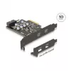 Karta PCI Express x4 DELOCK 90345 z 2 zewnętrznymi portami USB Type-C