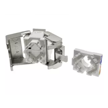 Moduł keystone Alantec MB005-1 płaski, ze stali nierdzewnej, RJ-45, żeński, Cat6a, AWG 22/24