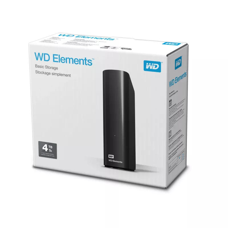 Western Digital WD Elements Desktop zewnętrzny dysk twardy 4 TB Micro-USB B 3.2 Gen 1 (3.1 Gen 1) Czarny