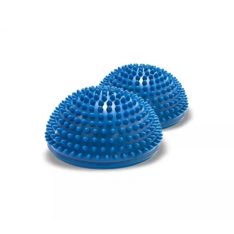 Półkule sensoryczne do treningu równowagi i propriocepcji Qmed DRQM3GCH101 — para, technopolimer, Ø16 cm, maks. obciążenie 100 kg, niebieskie