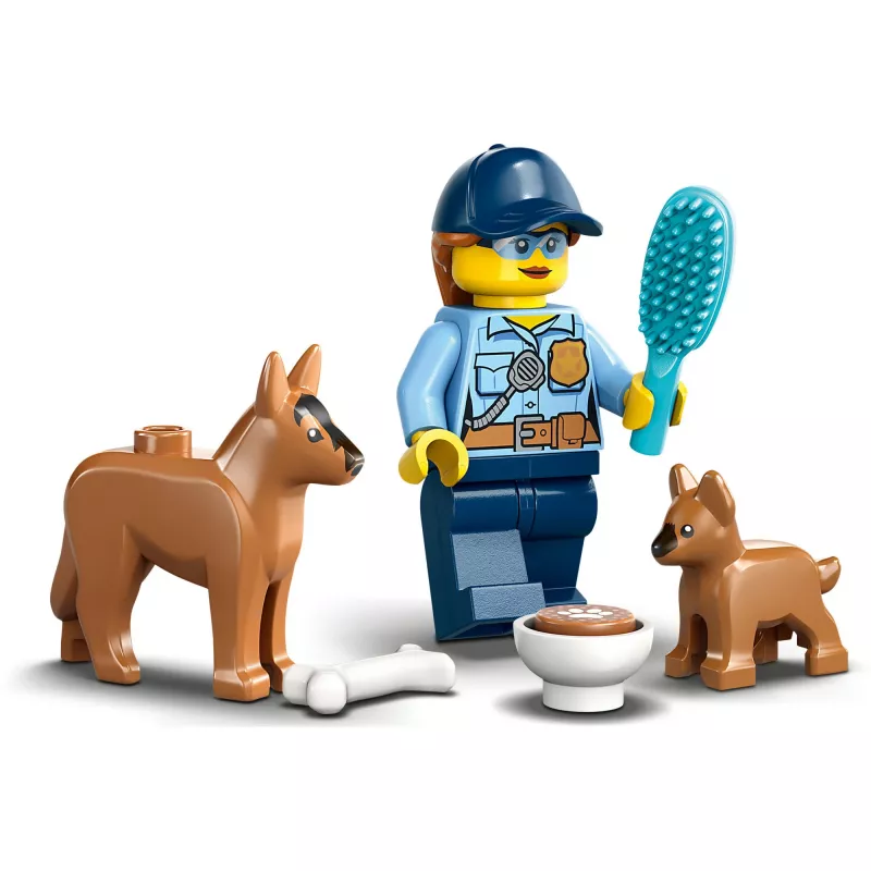 Zestaw LEGO Mobilny Szkolenie Psów Policyjnych z Psem Policyjnym i Wyposażeniem Szkoleniowym