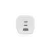 Zasilacz Dicota - kompaktowy, GaN - 65 W - 5 A - PD 3.0 - 3 porty wyjściowe (2 x USB-C, USB)