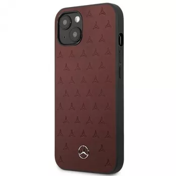 Mercedes MEHCP13SPSQRE Etui twarde iPhone 13 mini 5,4 Czerwone/czerwone Skóra Wzór Gwiazd
