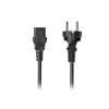 Kabel zasilający LANBERG CEE 7/7 na C13 (C320) 1,8 m, prosty, czarny