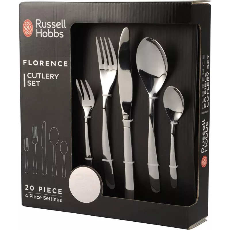 Komplet sztućców Russell Hobbs RH022641EU7 – 20-częściowy serwis ze stali nierdzewnej