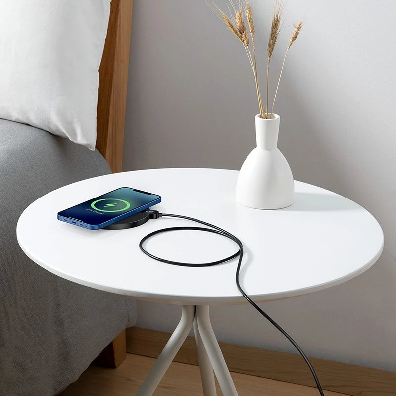 Ładowarka Baseus CCED000001 do urządzeń mobilnych, słuchawek i smartfonów, czarna, USB, bezprzewodowa, do użytku wewnątrz pomieszczeń