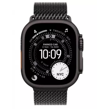 Smartwatch Apple Watch Ultra 3 GPS + Cellular 49mm Czarna Tytanowa Koperta z Czarną Tytanową Pętlą Milanese Średnia