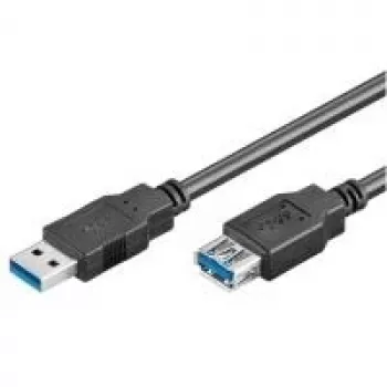 Wentronic Goobay Przedłużacz USB 3.0 SuperSpeed, czarny, 1,8 m - wtyk USB 3.0 (typ A) > gniazdo USB 3.0 (typ A) (93998)