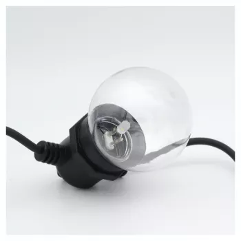 Łańcuch świetlny RealPower 463614 LED 12 lamp ciepła biel 4,9 m zasilany bateriami (AA)