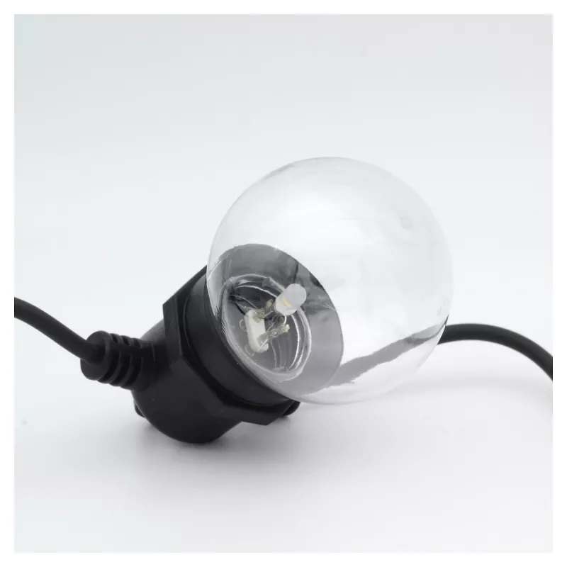 Łańcuch świetlny RealPower 463614 LED 12 lamp ciepła biel 4,9 m zasilany bateriami (AA)