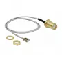 Kabel koncentryczny DeLOCK 89930 0,2 m SMA MHF I LK czarny/szary