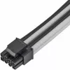 SilverStone PP07E - Spannungsversorgungs-Verlängerungskabel - 8-poliges EPS12V (4+4) (M) zu 8-poliges EPS12V (W) - 30 cm - Schwarz, weiß (SST-PP07E-EP
