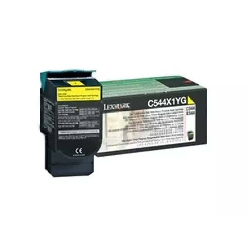 Lexmark - Tonerpatrone - Besonders hohe Ergiebigkeit - 1 x Gelb - 4000 Seiten - LRP / LCCP (0C544X1YG)