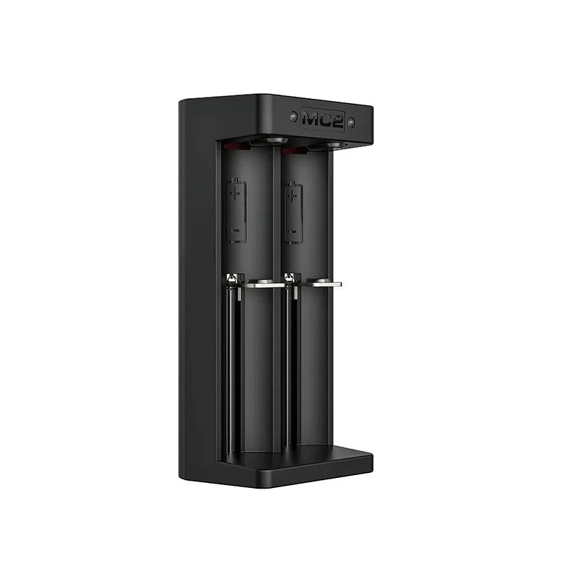XTAR dwuslotowa ładowarka Li-ion do ogniw 18650, wejście USB-C, 2 sloty, czarna, wskaźniki LED