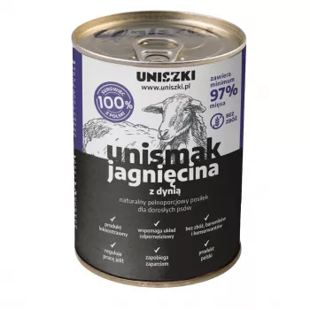 Karma mokra w puszce dla psa Uniszki Unismak Lamb Recipe 400 g