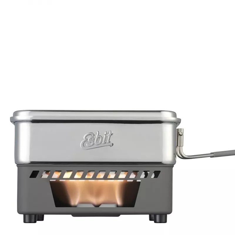 Zestaw naczyń kempingowych ESBIT CS1100ST — aluminium i stal nierdzewna, 1,1 L, 659 g, Czarny/Srebrny