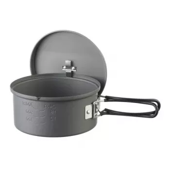 Naczynie kempingowe ESBIT PT1100HA — garnek aluminiowy 1,1 l, Ø14,8 cm, 227 g, czarny