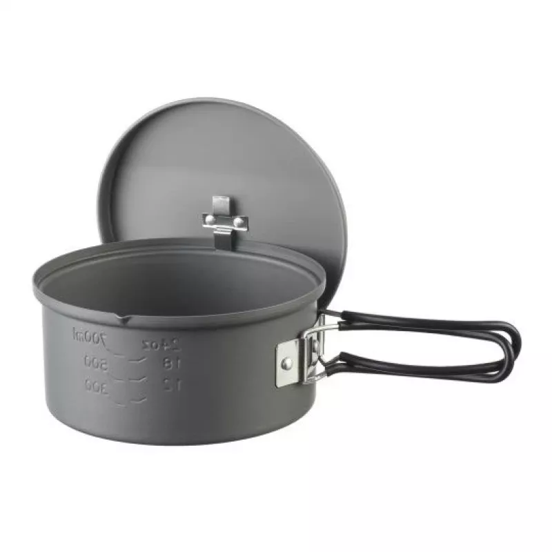 Naczynie kempingowe ESBIT PT1100HA — garnek aluminiowy 1,1 l, Ø14,8 cm, 227 g, czarny