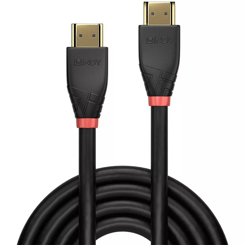 Lindy 7.5m Active HDMI 4K60 kabel, 7,5 m, HDMI Type A (Standard), HDMI Type A (Standard), 18 Gbit/s, Audio Return Channel (ARC), Czarny